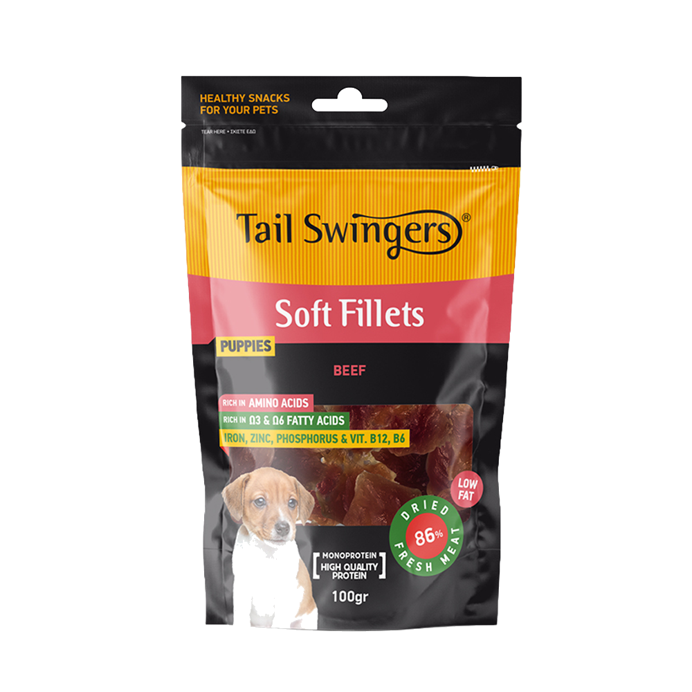 PUPPY PURE BEEF SOFT FILLETS 100gr — Tailswingers