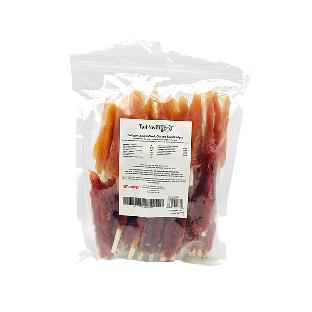 COLLAGEN LEAVES MIXED CHICKEN & DUCK 40pcs — Tailswingers