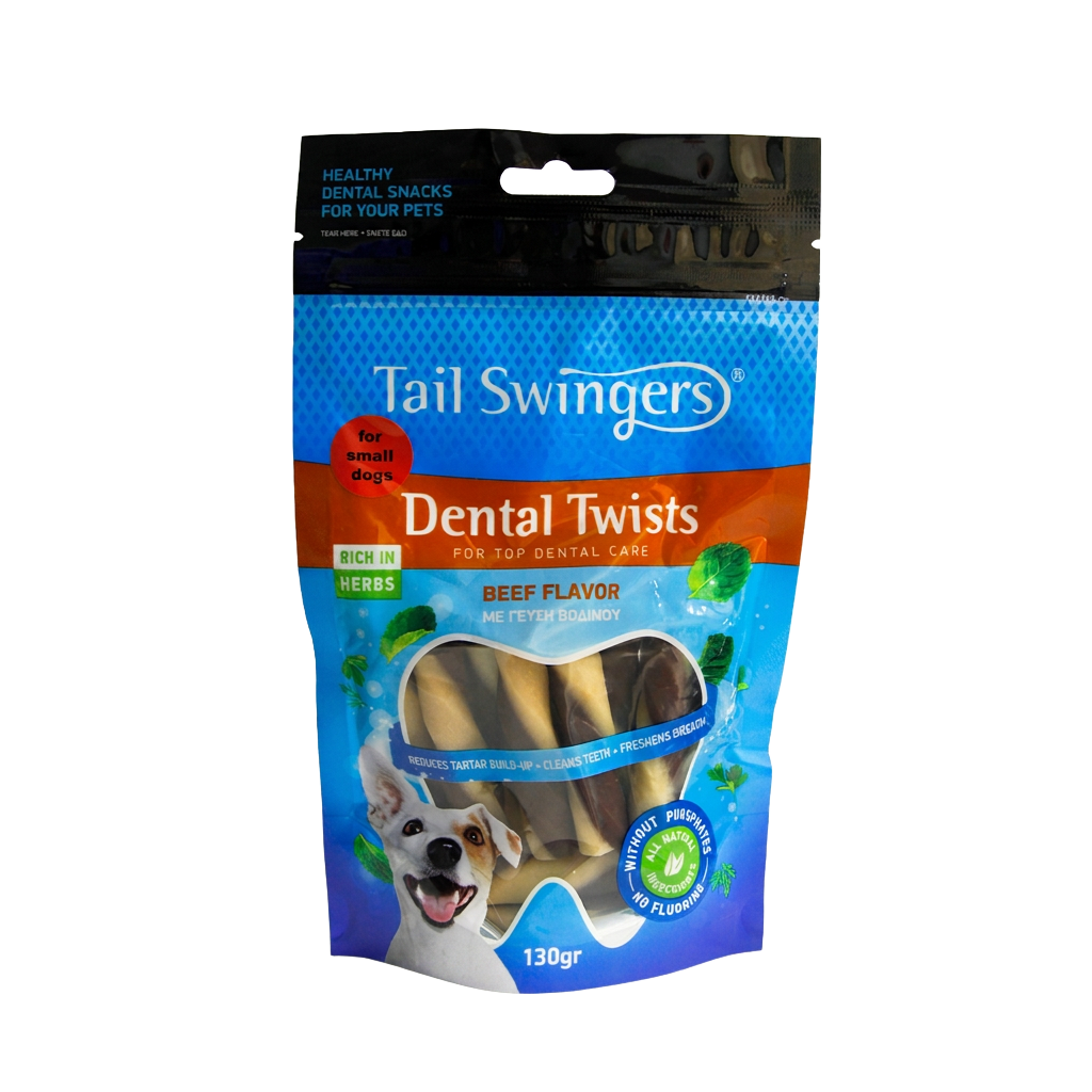 DENTAL TWIST ROLL BEEF small bites 130gr — Tailswingers