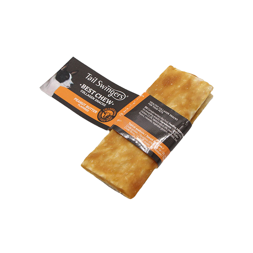COLLAGEN FLAT-PEANUT 12PCS (13.5cm 35gr*2pcs) — Tailswingers