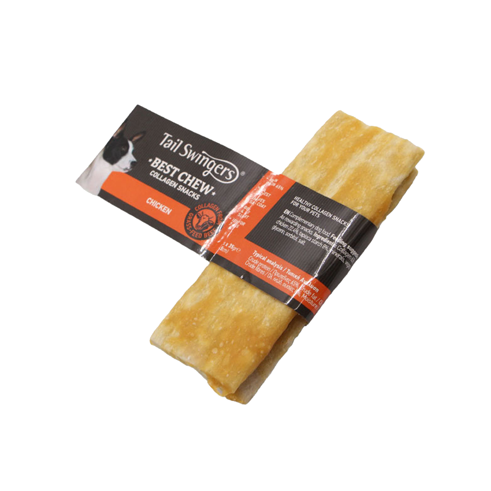 COLLAGEN FLAT-CHICKEN 12PCS (13.5cm 35gr*2pcs) — Tailswingers