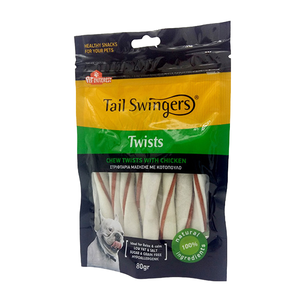 CHEW TWISTS with CHICKEN 9 cm-80gr — Tailswingers