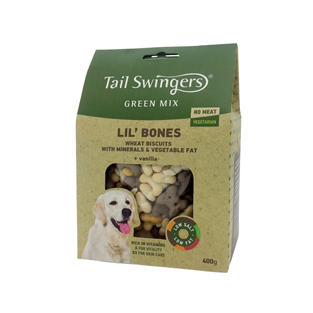 GREEN MIX LIL' BONES BISCUITS 400gr — Tailswingers