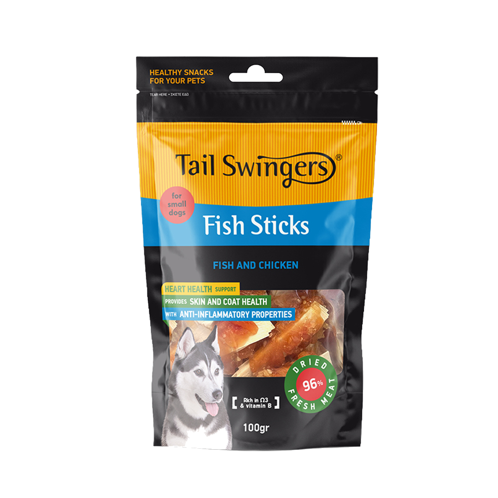 STICKS FISH WITH CHICKEN small bites 100gr — Tailswingers