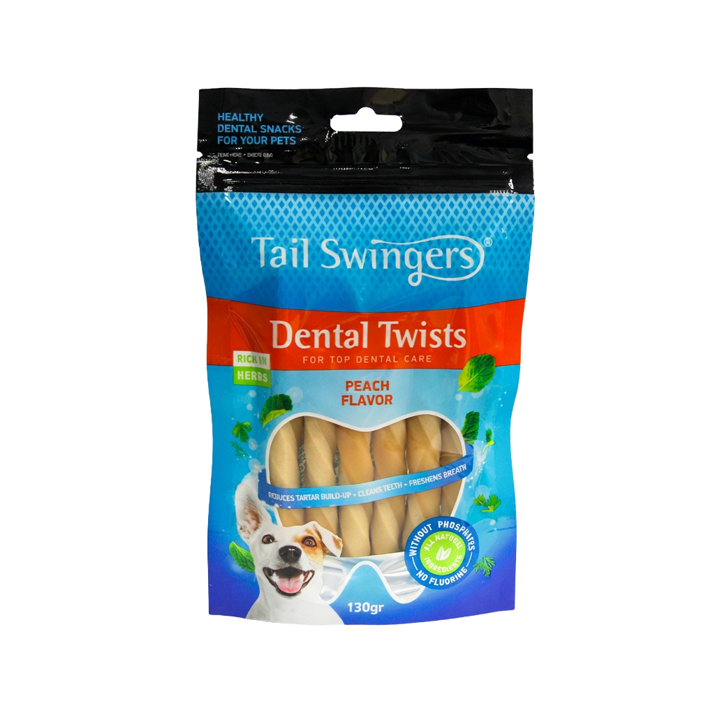 DENTAL TWIST ROLL PEACH 130gr — Tailswingers